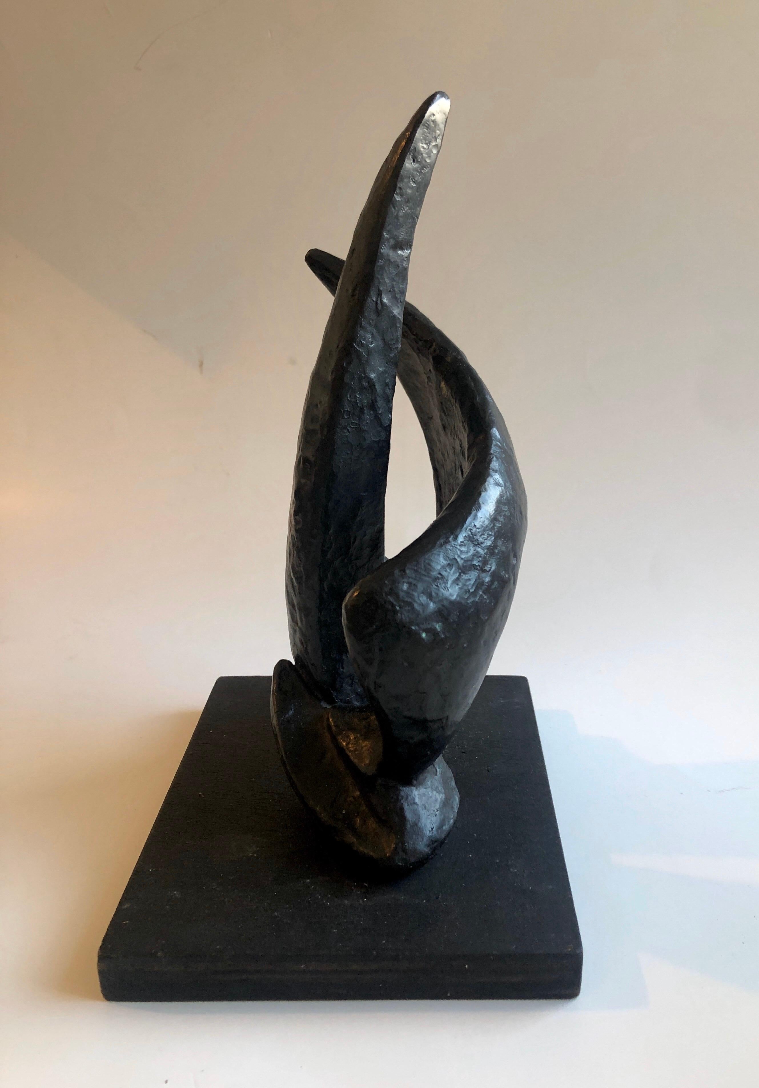Abstract Israeli Bronze Modernist Sculpture 8