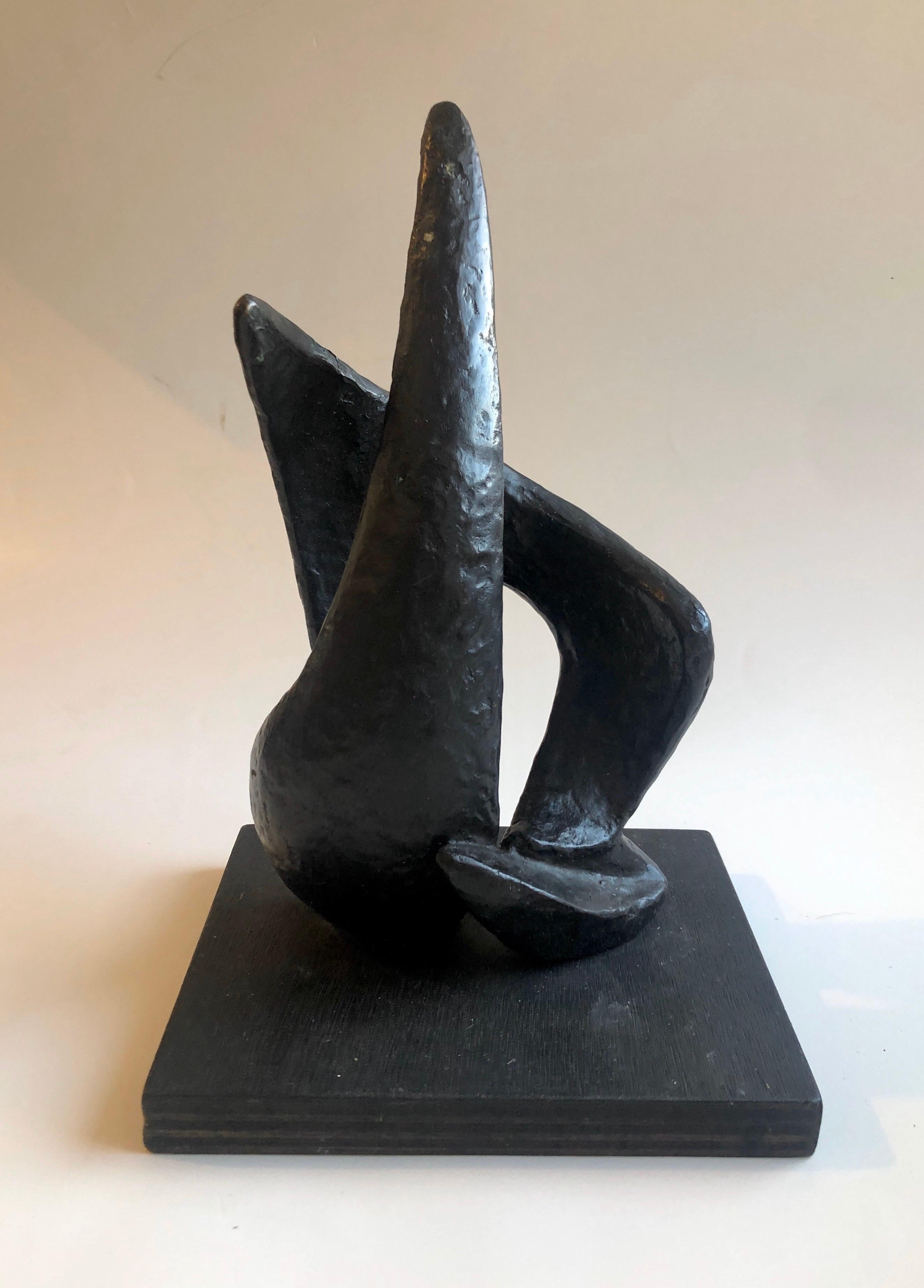 Abstract Israeli Bronze Modernist Sculpture 10