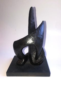 Abstract Israeli Bronze Modernist Sculpture