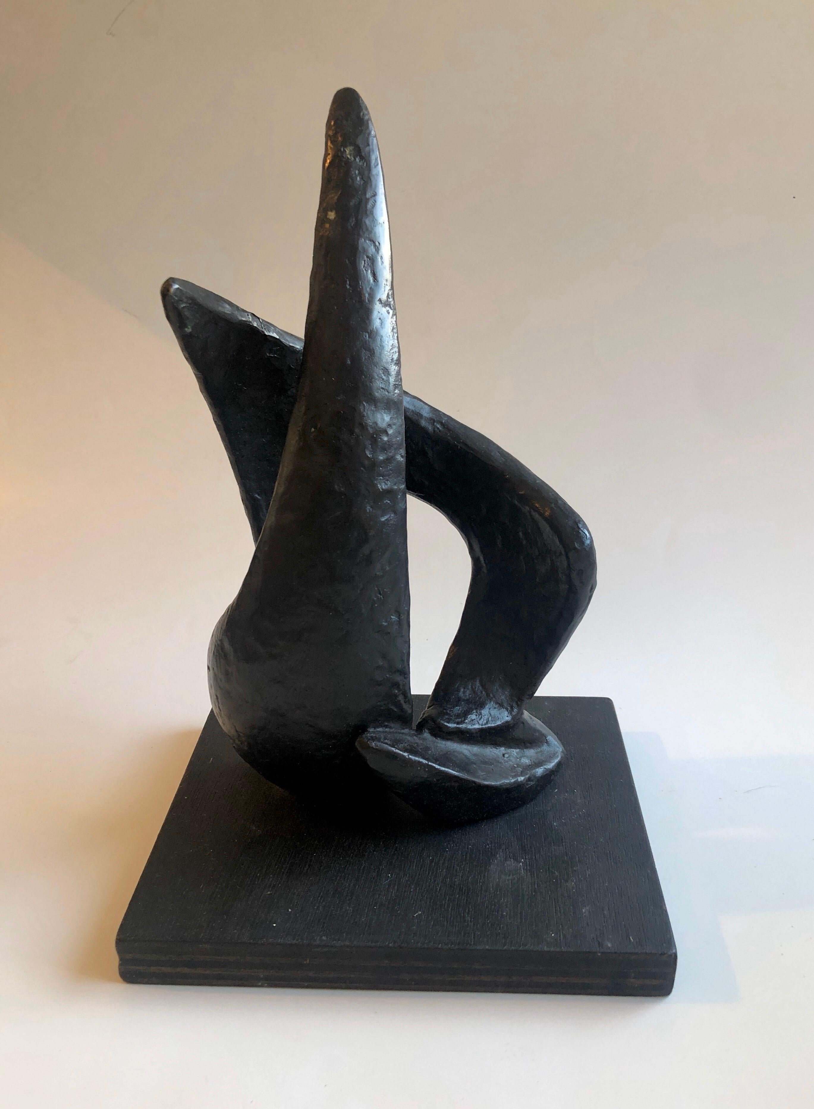 Abstract Israeli Bronze Modernist Sculpture 2