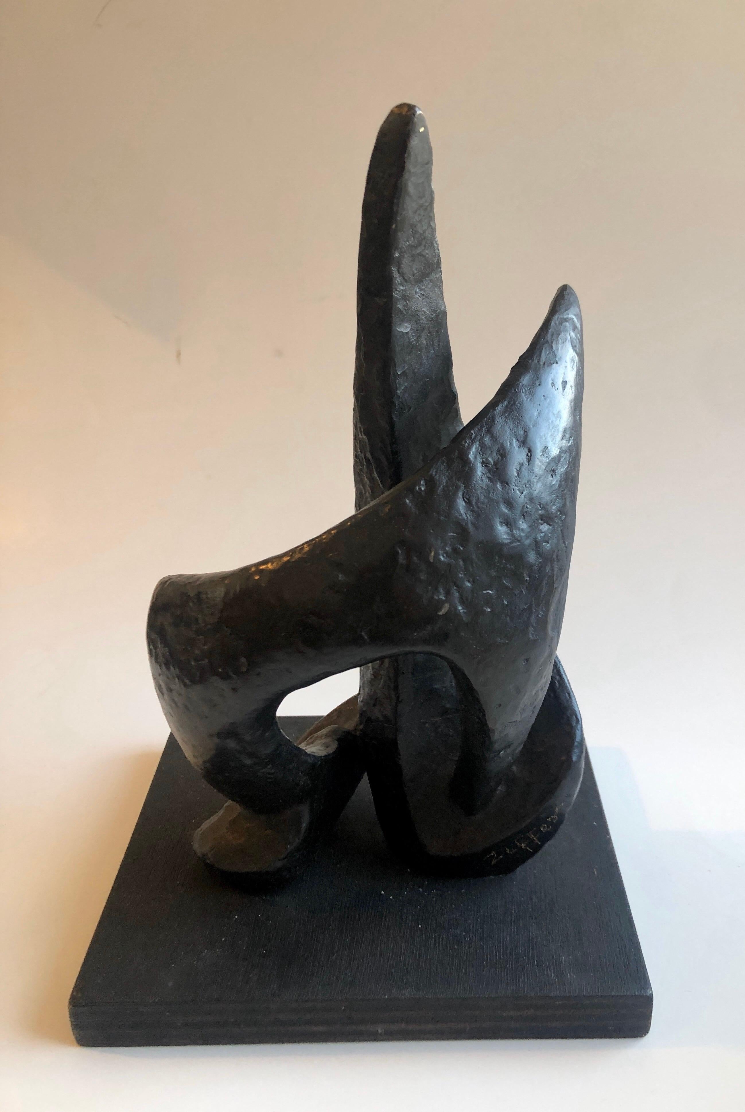 Abstract Israeli Bronze Modernist Sculpture 3