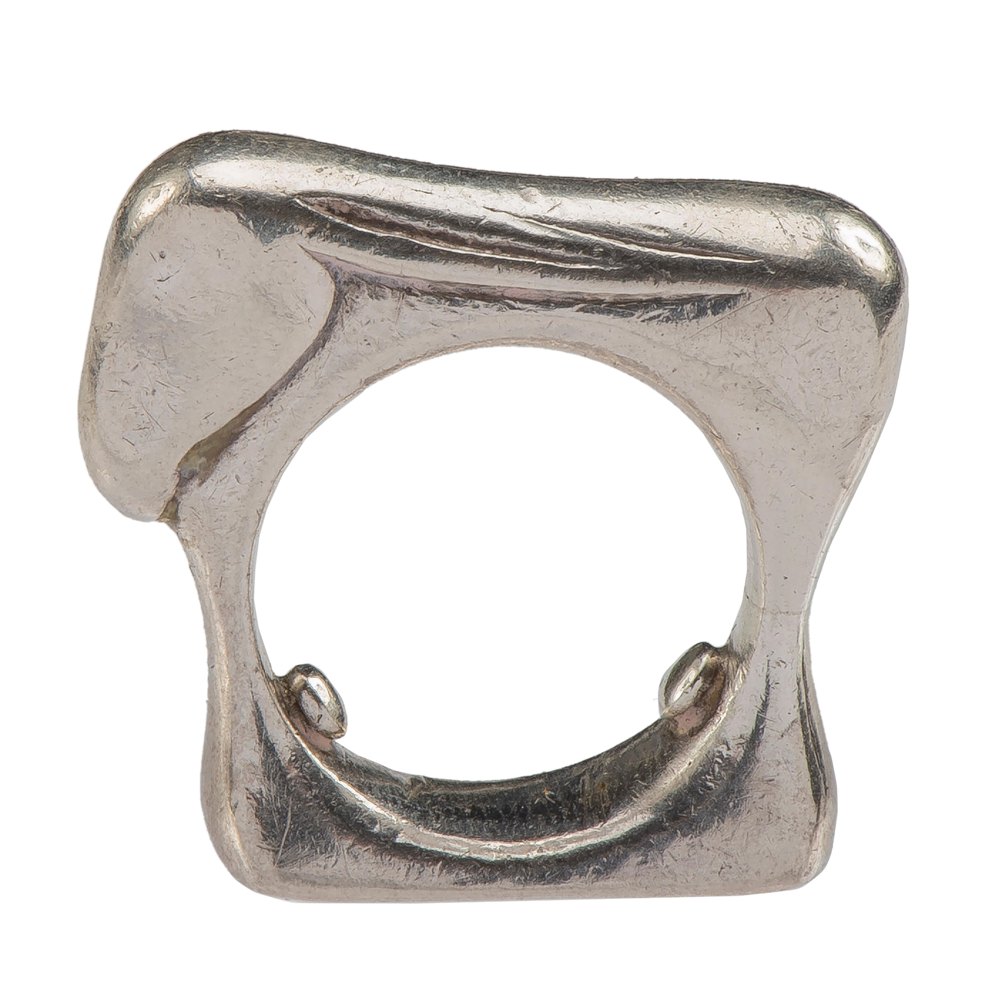 Mosheh Oved Silver Donkey Ring In Good Condition In Chicago, IL
