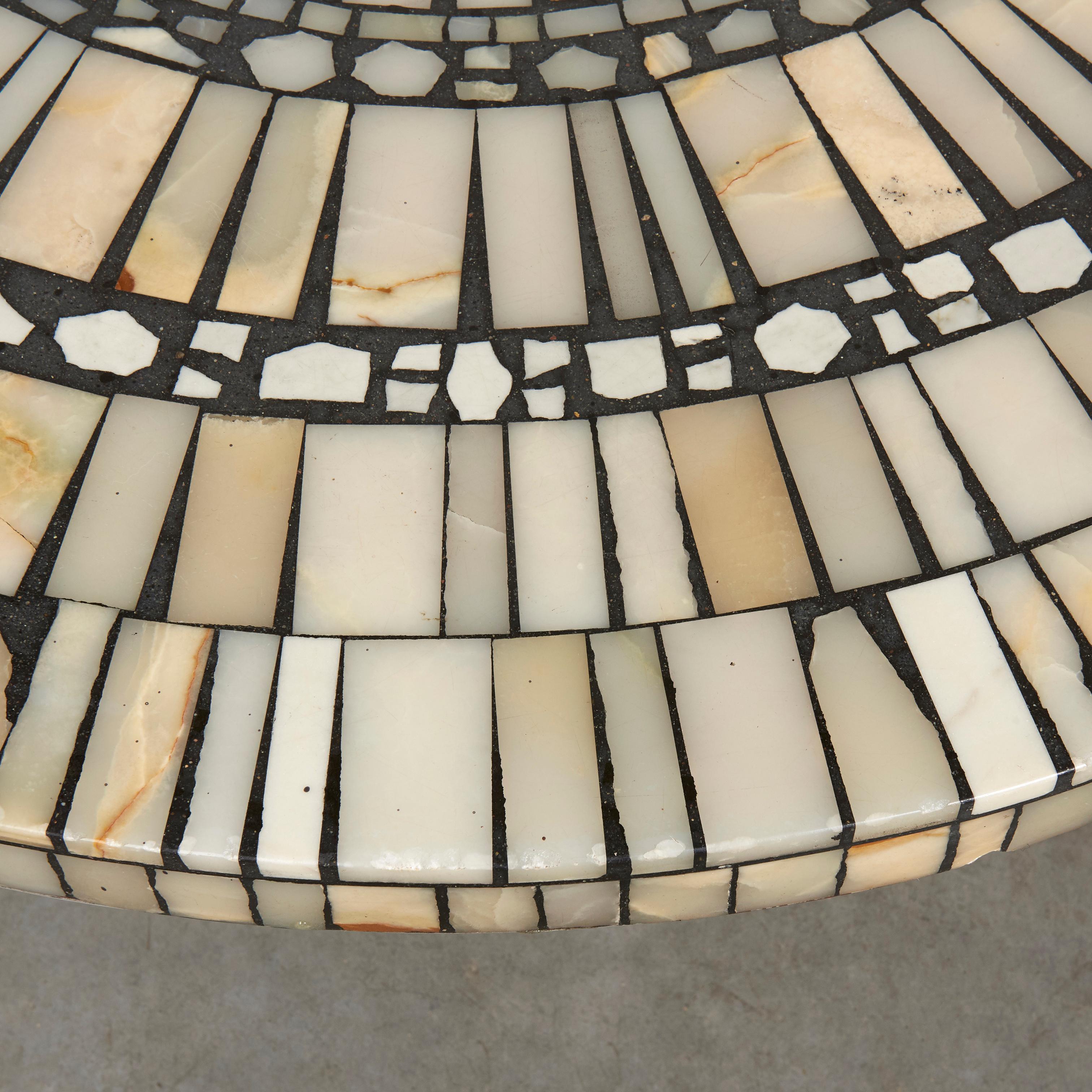 Mosiac marble coffee table by Heinz Lilienthal, 1960s For Sale 2