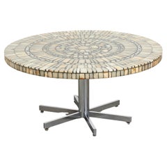 Vintage Mosiac marble coffee table by Heinz Lilienthal, 1960s