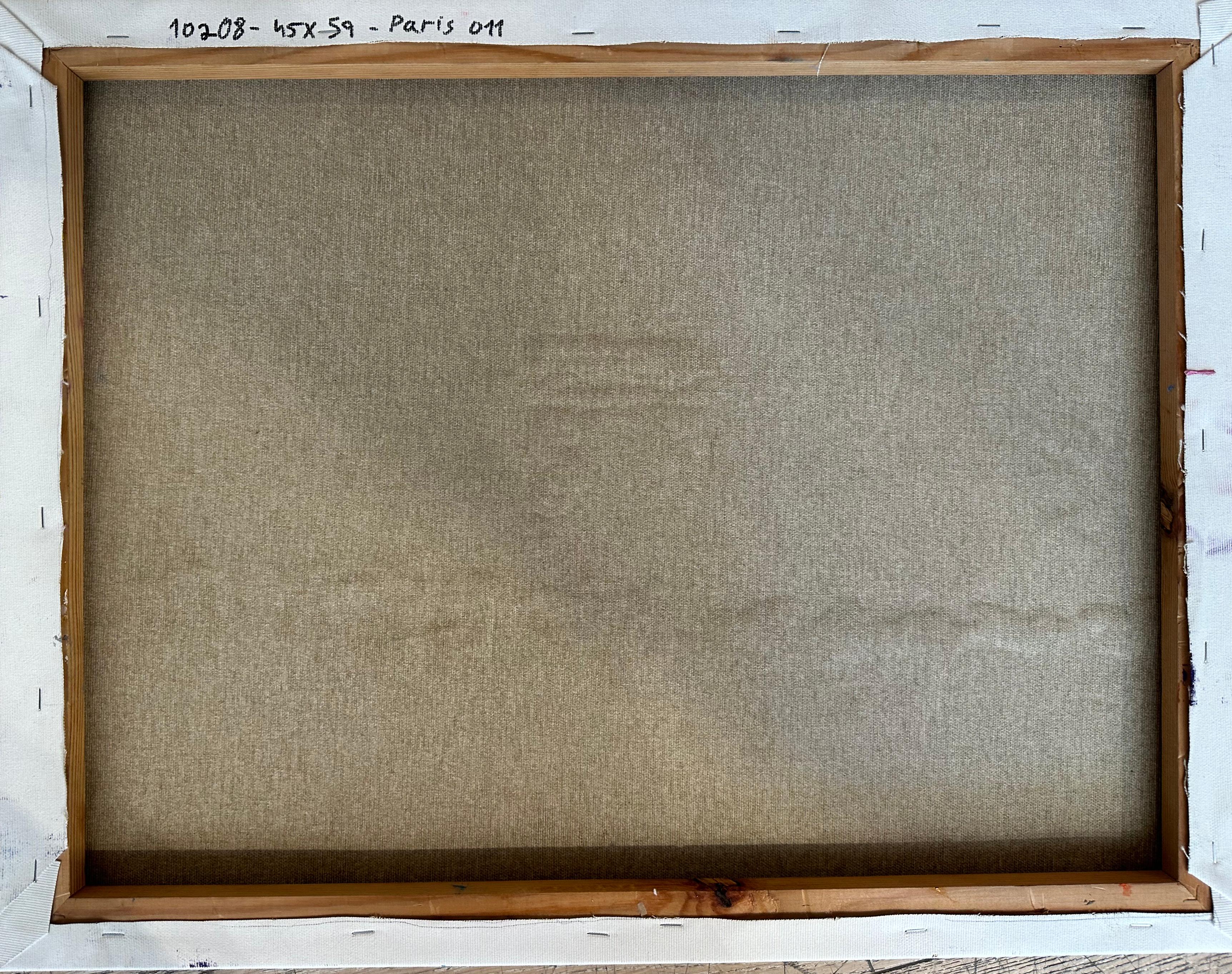 Peinture acrylique sur toile de l'Arc de Triomphe, à Paris, avec des couleurs éclatantes en vente 1