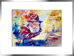 Peinture originale représentant la présence spirituelle du Rabbi de Loubavitch et son héritage
