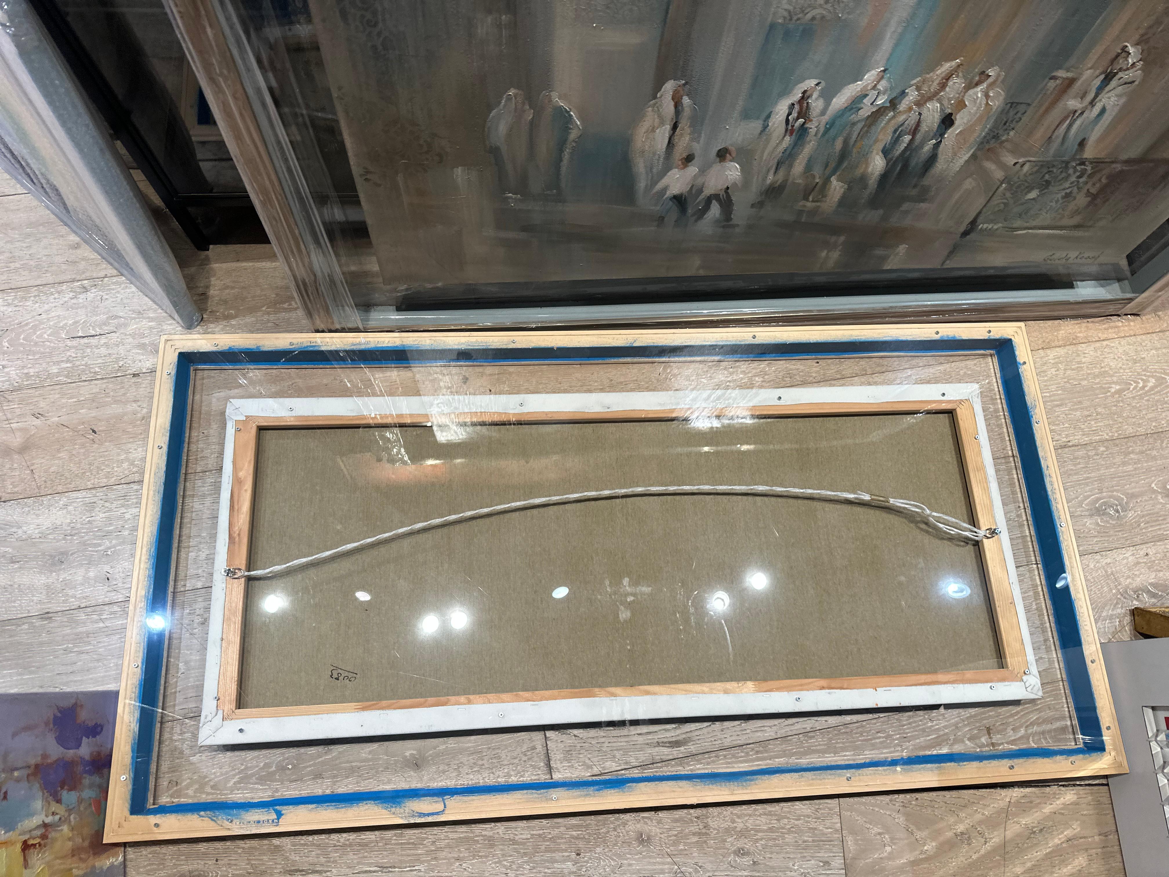 Visión vívida del Templo de Jerusalén pintura acrílica en color y pan de oro en venta 2