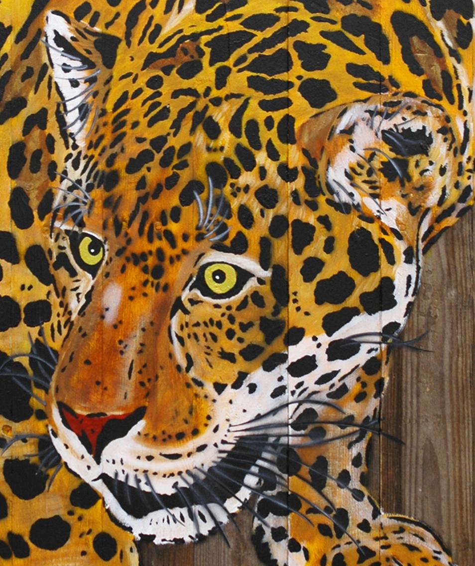 Buste Jaguar - Painting by MOSKO