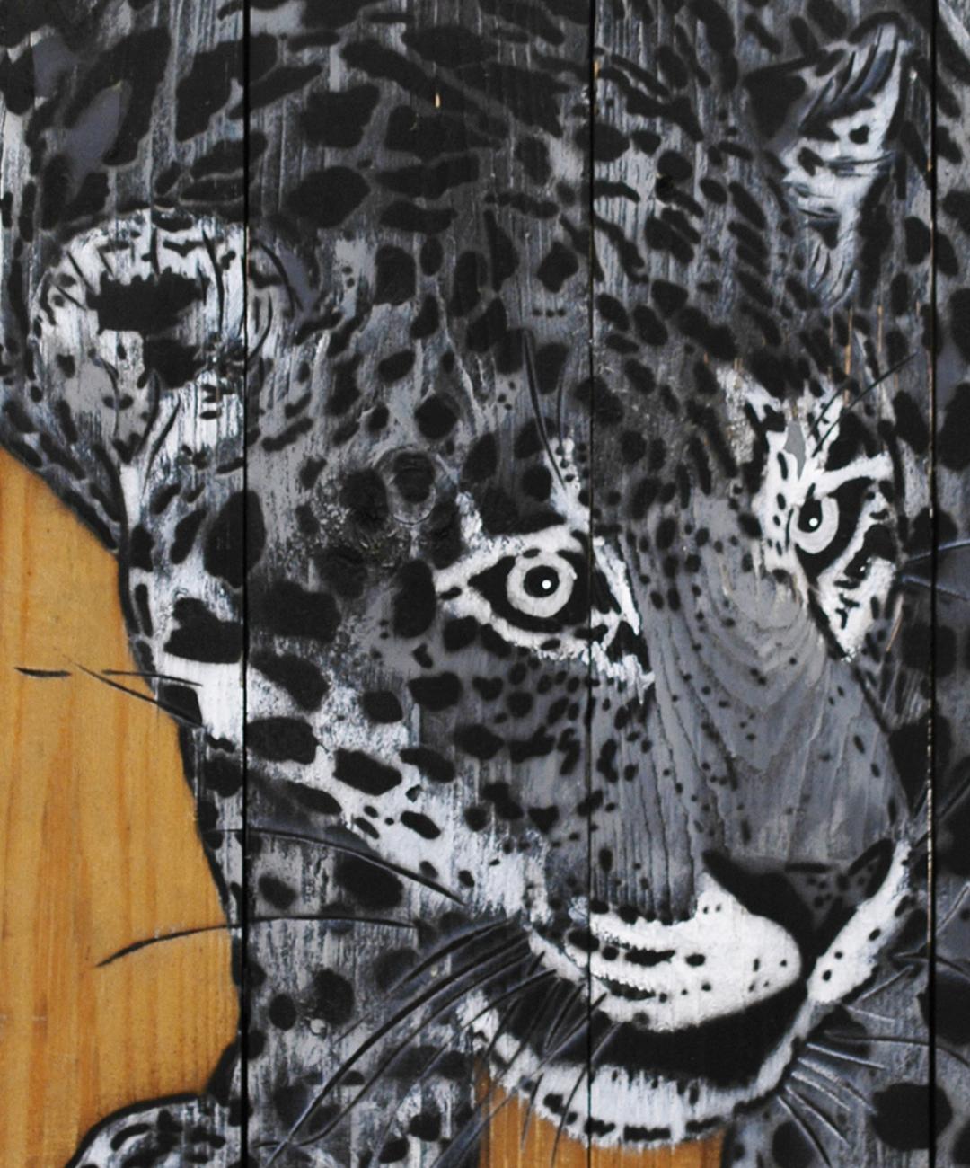 Buste Jaguar Niveaux De Gris - Painting by MOSKO