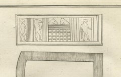 Mosque of Amr, Old Cairo & Sarcophagus Design – Architectural Print, Egypt 1776