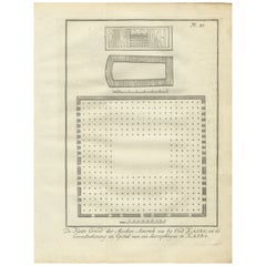 Mosquée d'Amr, Le Vieux Caire & Sarcophage Design - Gravure d'architecture, Egypte 1776