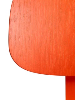 Chaise Mosquito en chêne rouge Vermillion, cadre en bois et contreplaqué, mi-siècle moderne
