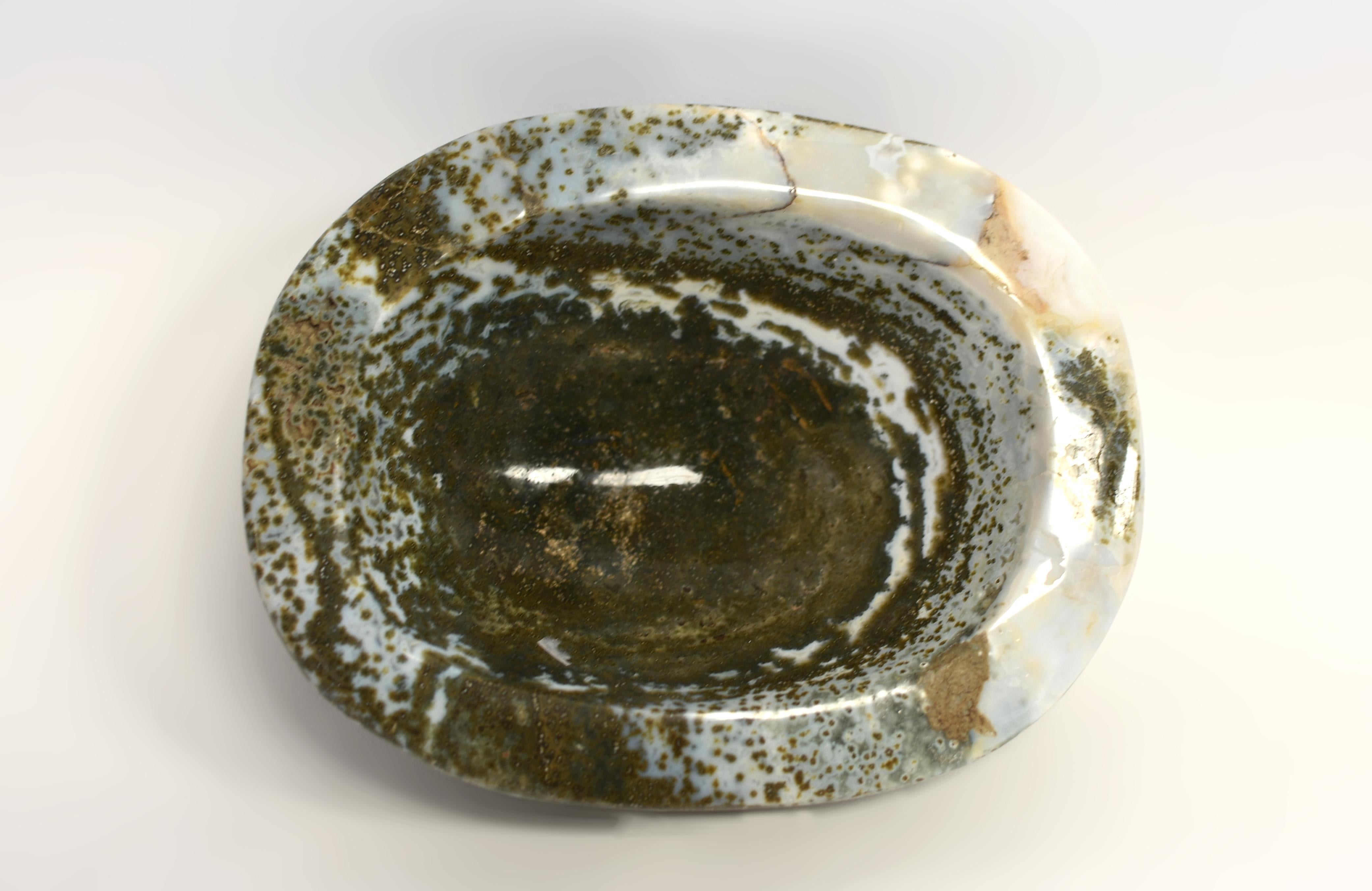 Moss Agate Bowl 7.5
