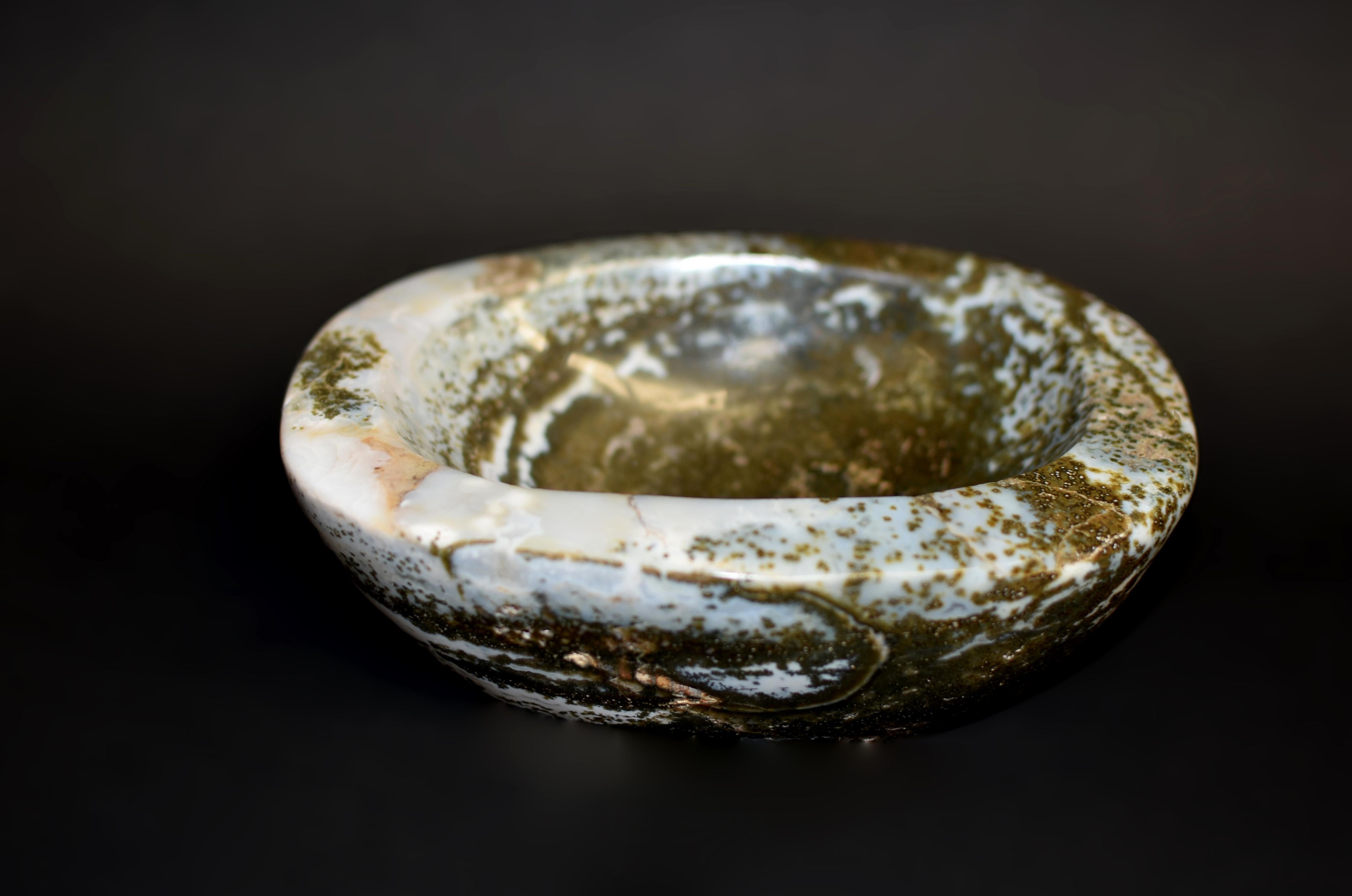 Malagasy Moss Agate Bowl 7.5