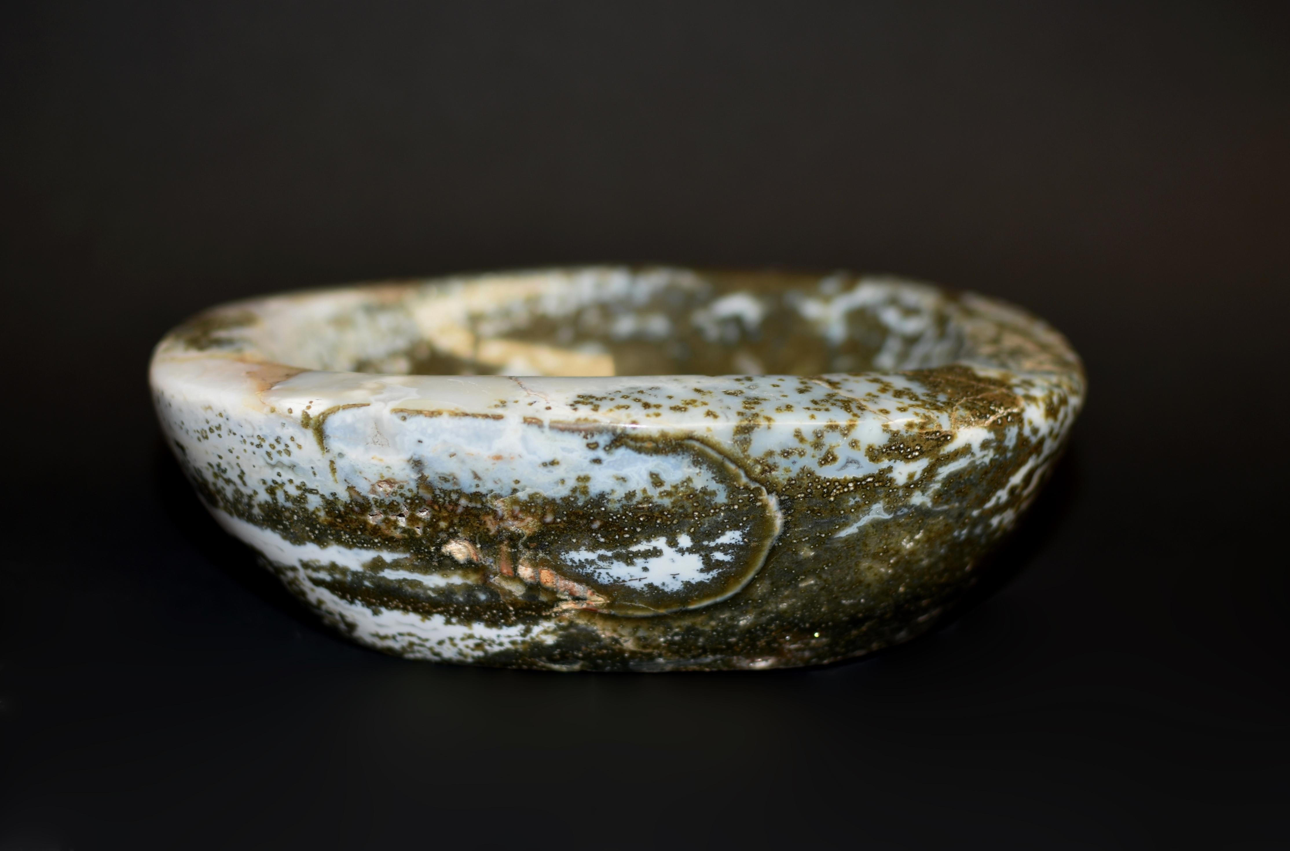 Moss Agate Bowl 7.5