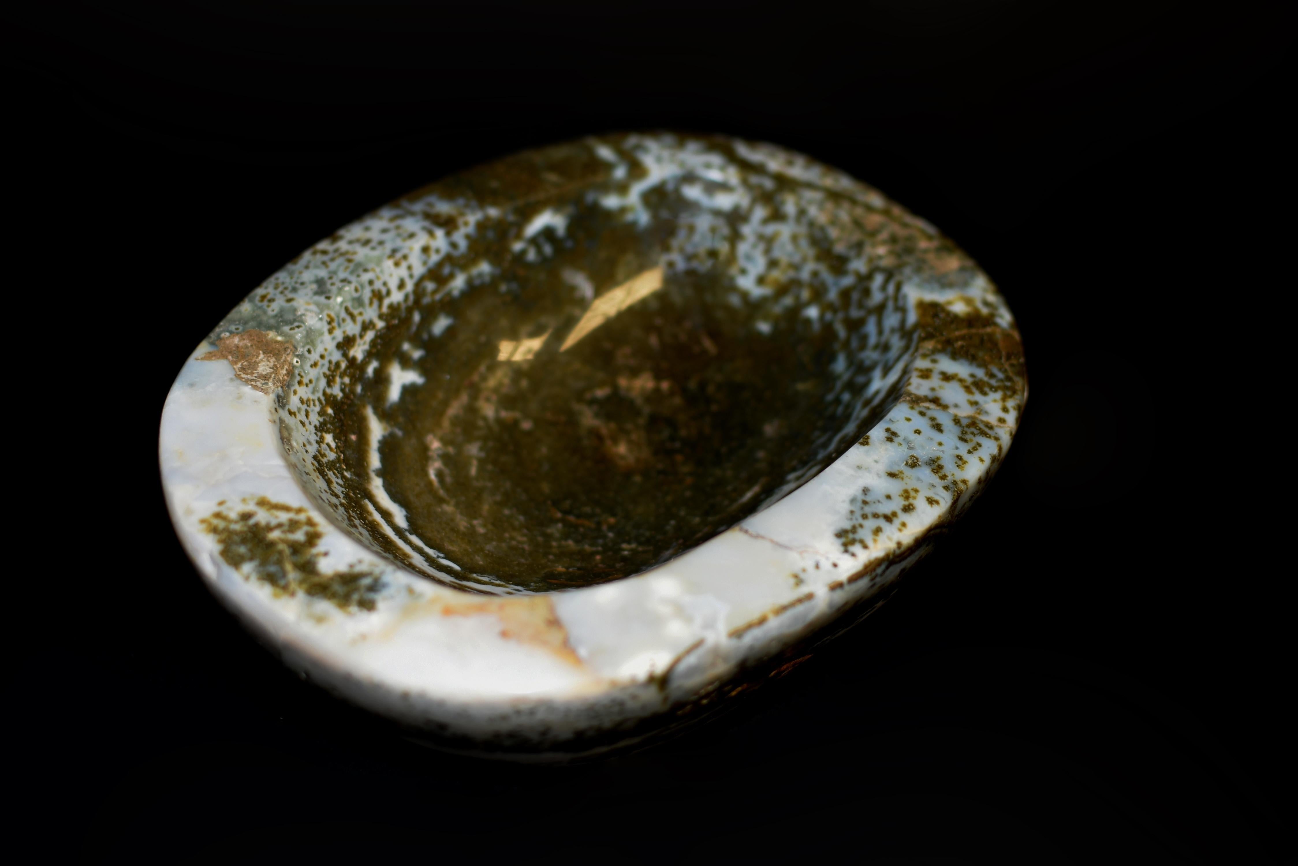 Moss Agate Bowl 7.5