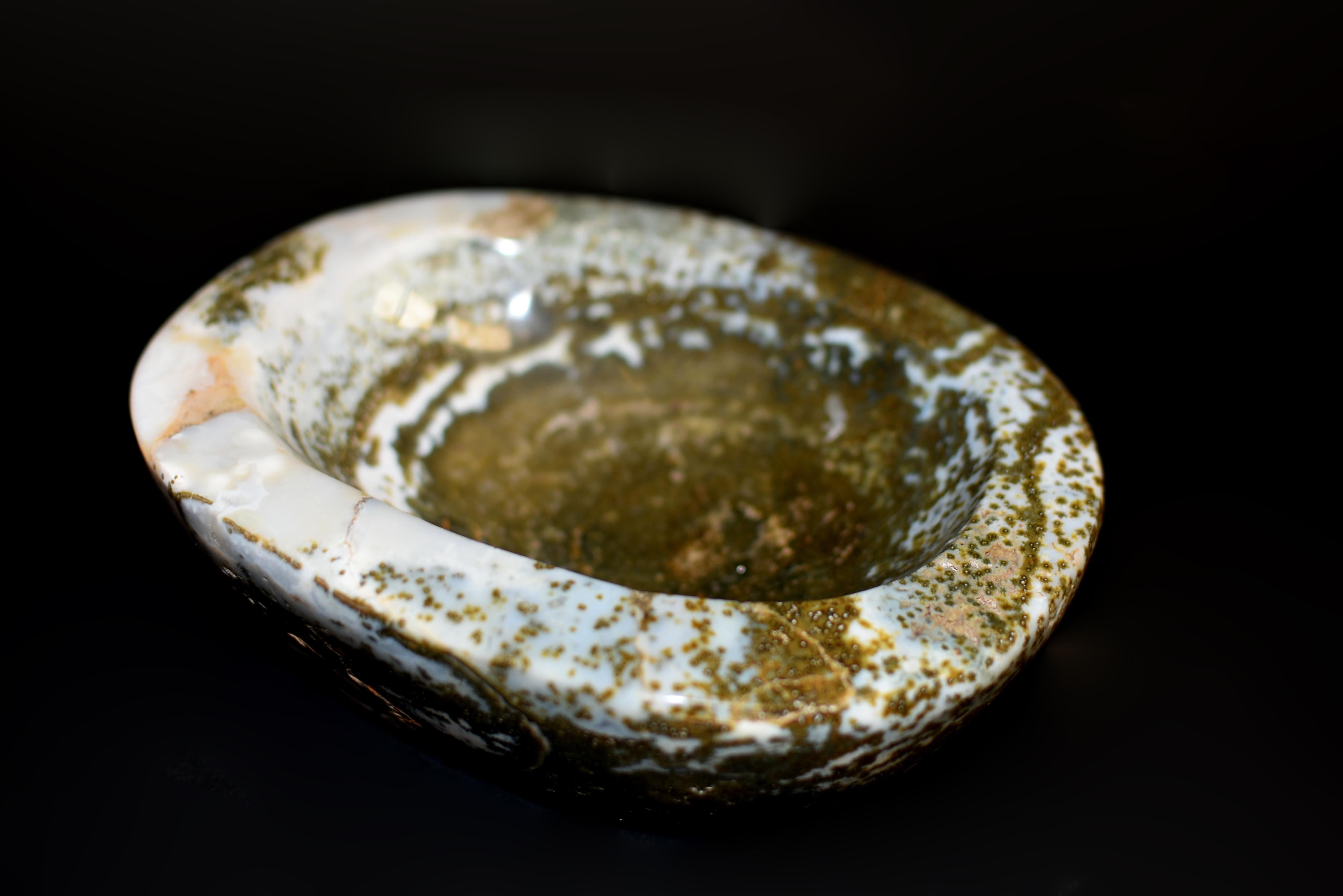 Moss Agate Bowl 7.5