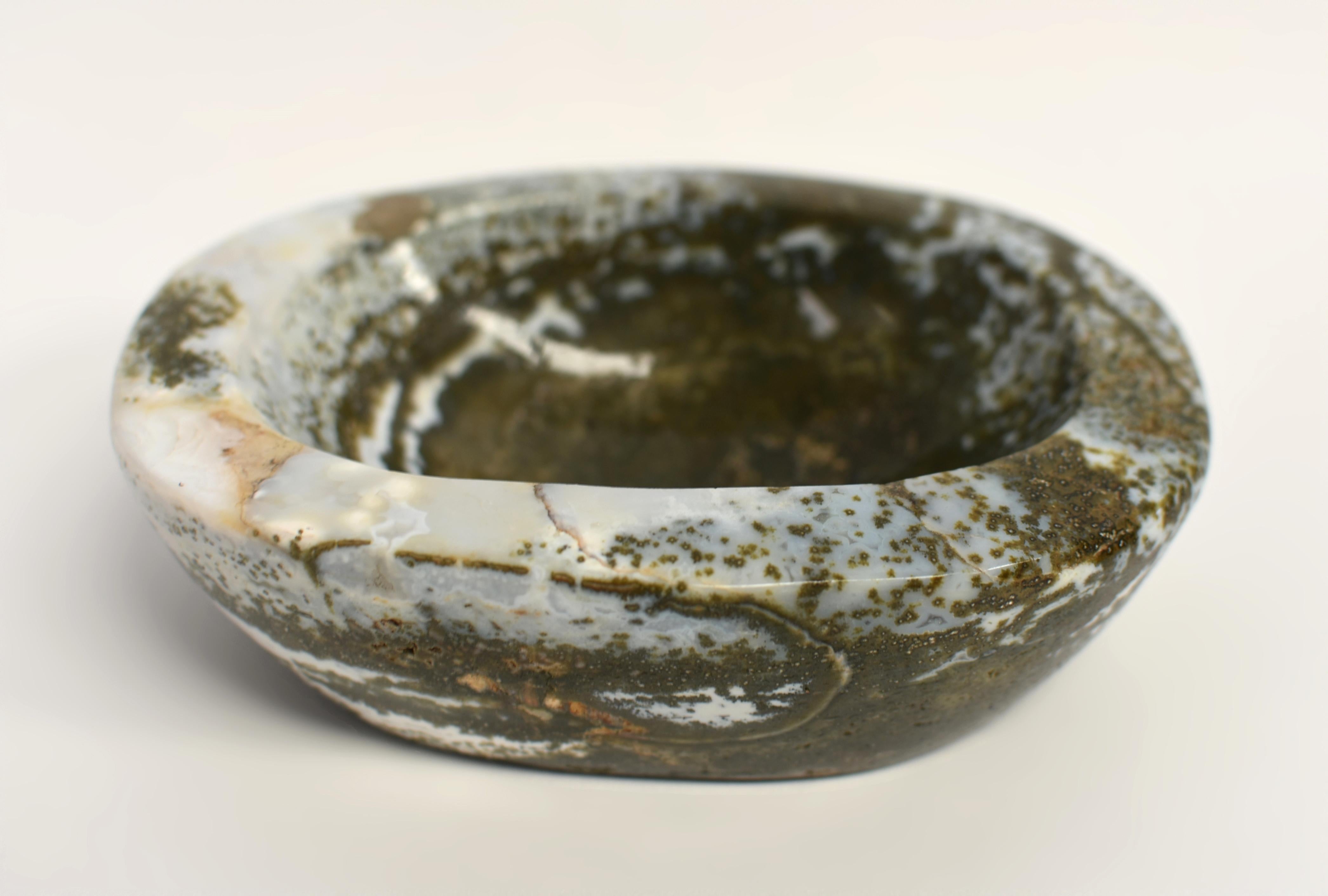 Moss Agate Bowl 7.5