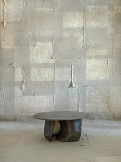 Moss Brown Formless Fiberglass Coffee Table by kar