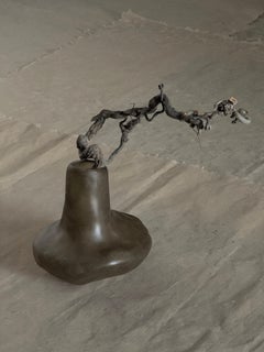 Moss Brown Formless Fiberglass Vase by kar