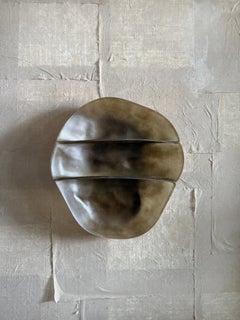 Moss Brown Formless Fiberglass Wall Shelf by kar