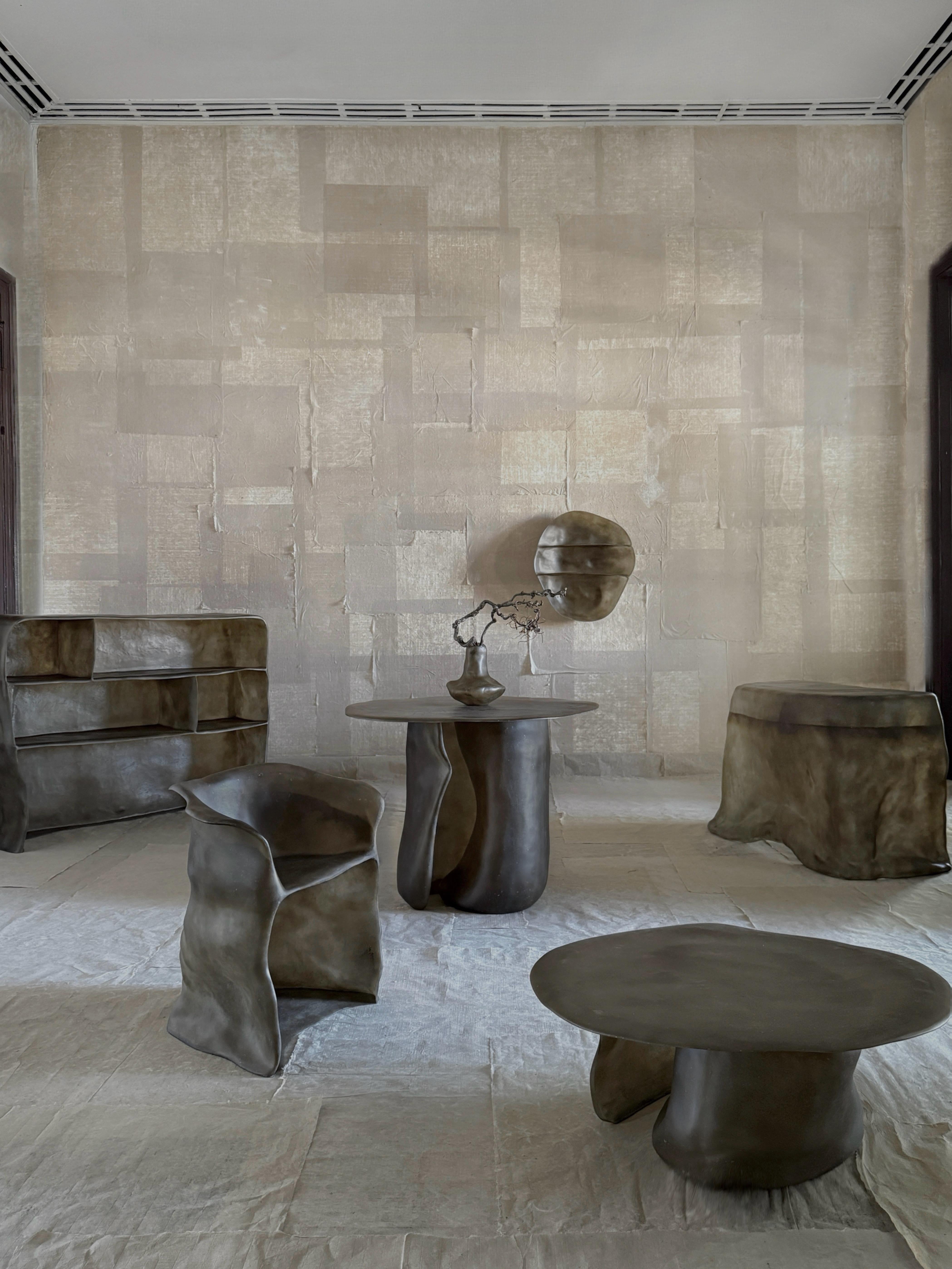 Scaffale da parete in fibra di vetro Moss Brown Formless di kar in vendita 1