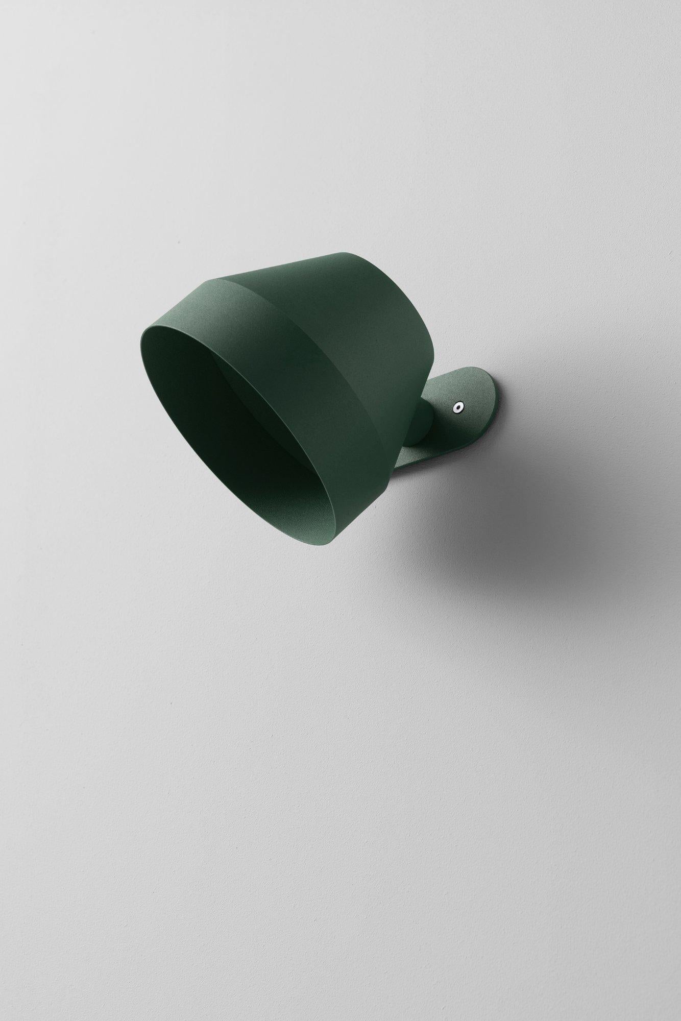Powder-Coated Moss Cap Wall Lamp by +kouple For Sale