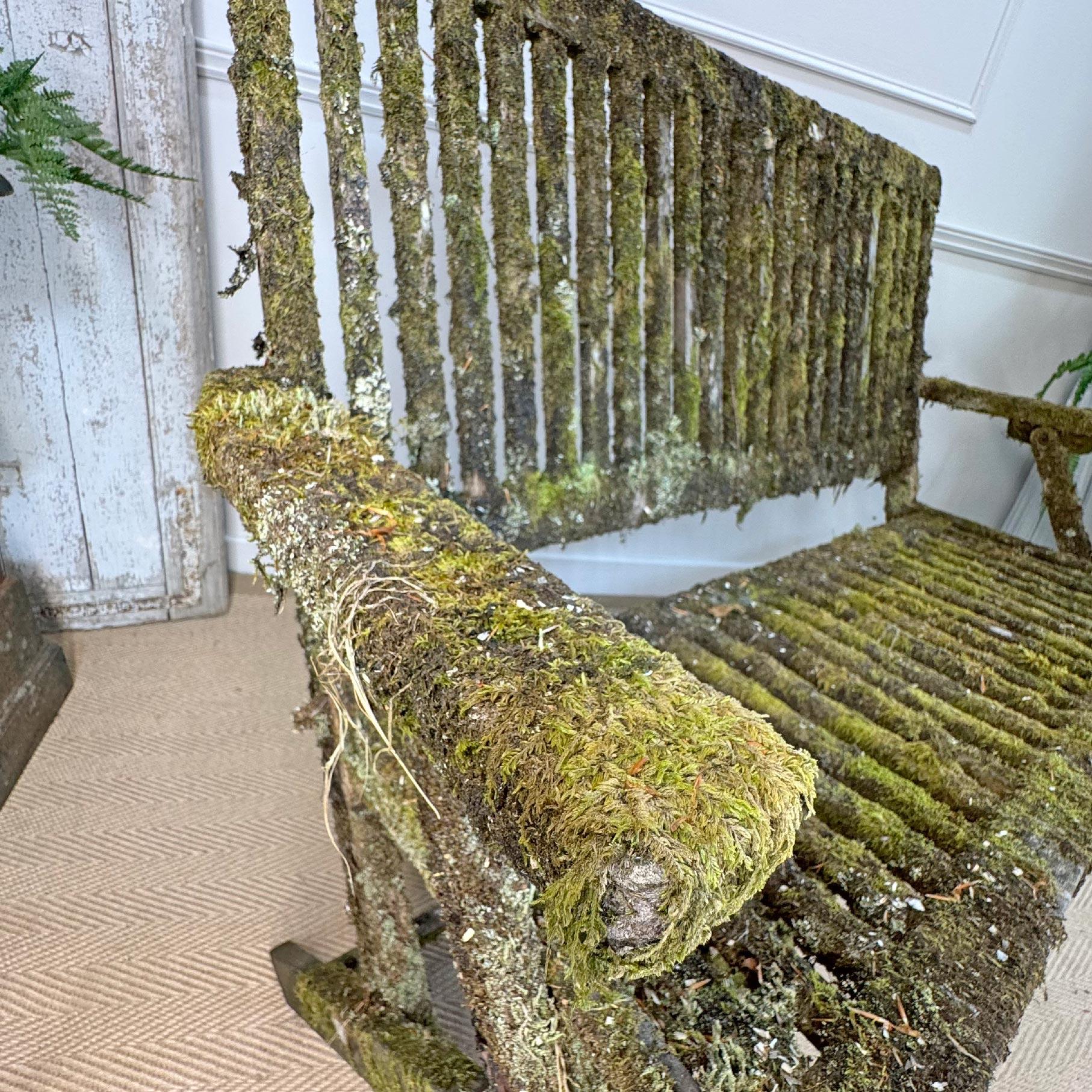 Moss Covered Garden Bench For Sale 3