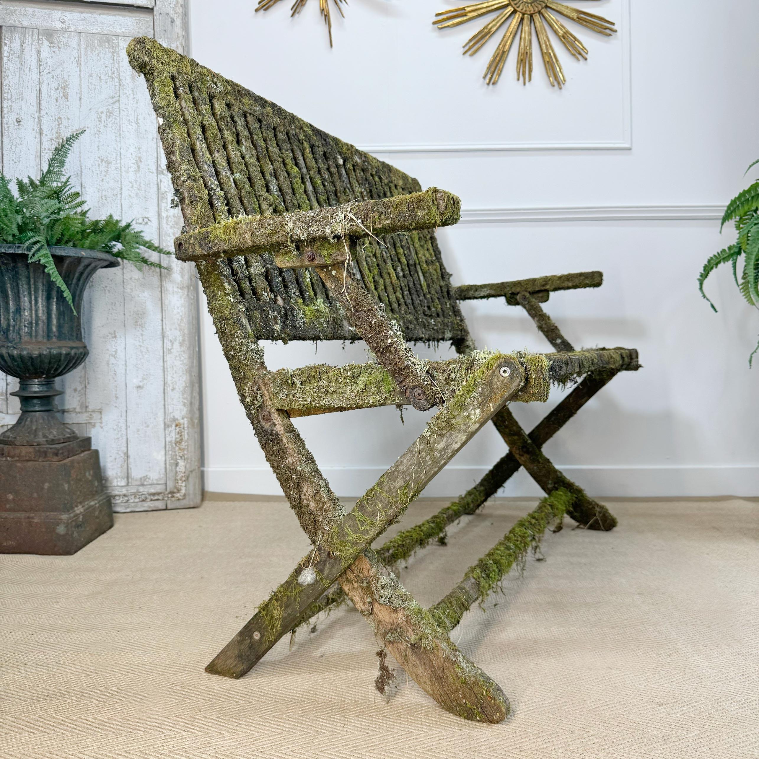 Moss Covered Garden Bench For Sale 4