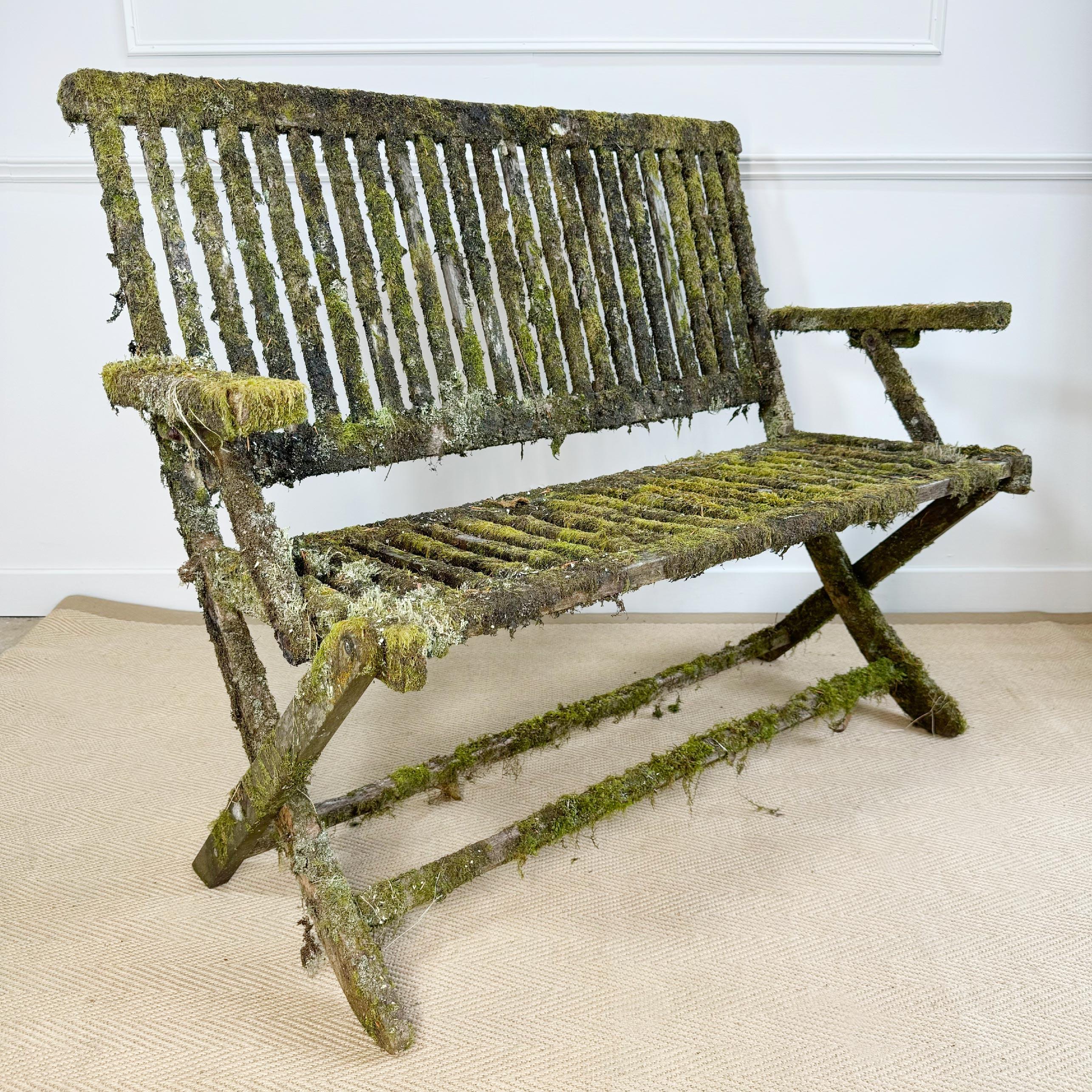 Moss Covered Garden Bench For Sale 7