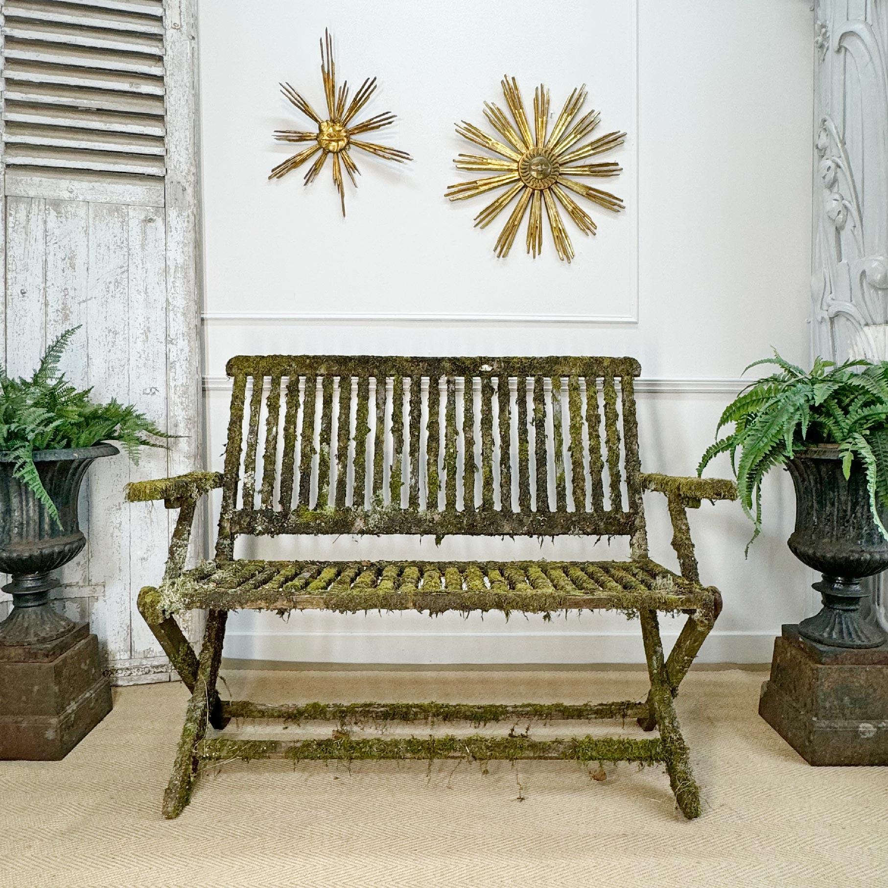 Probably the mossiest bench you will ever set eyes upon, dating to the 1950's this wooden bench has been left to let nature do its work and the result is stunning, it is covered on every single surface with decades of moss, lichen and algae, it