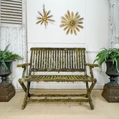 Moss Covered Garden Bench