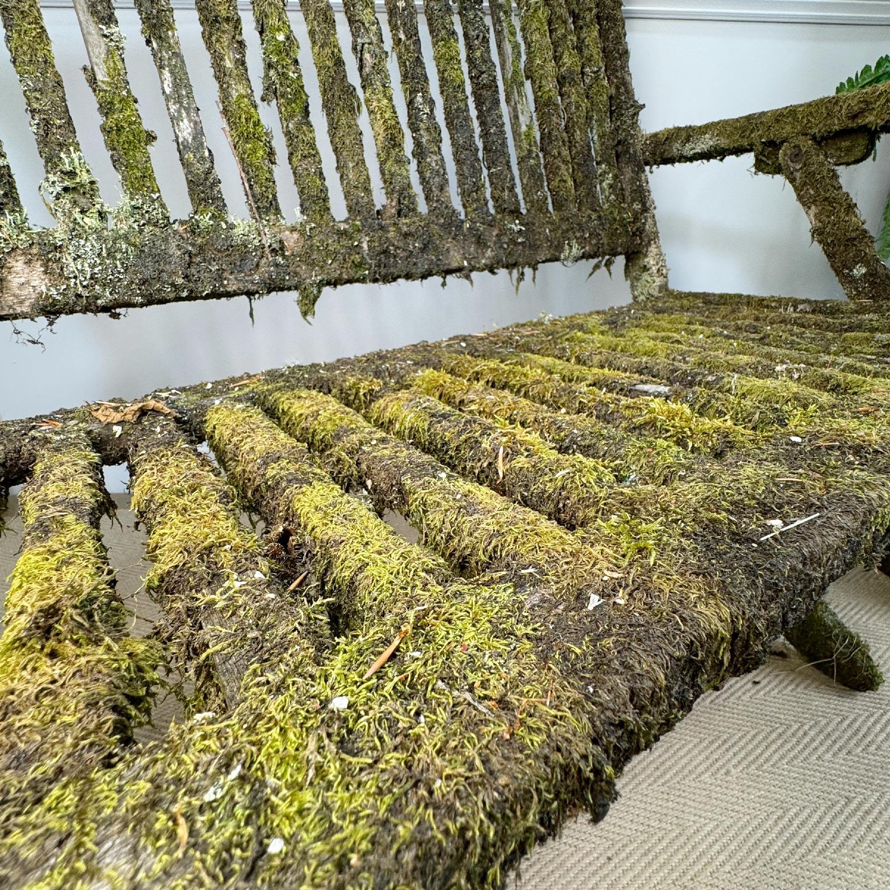 Moss Covered Garden Bench For Sale 2