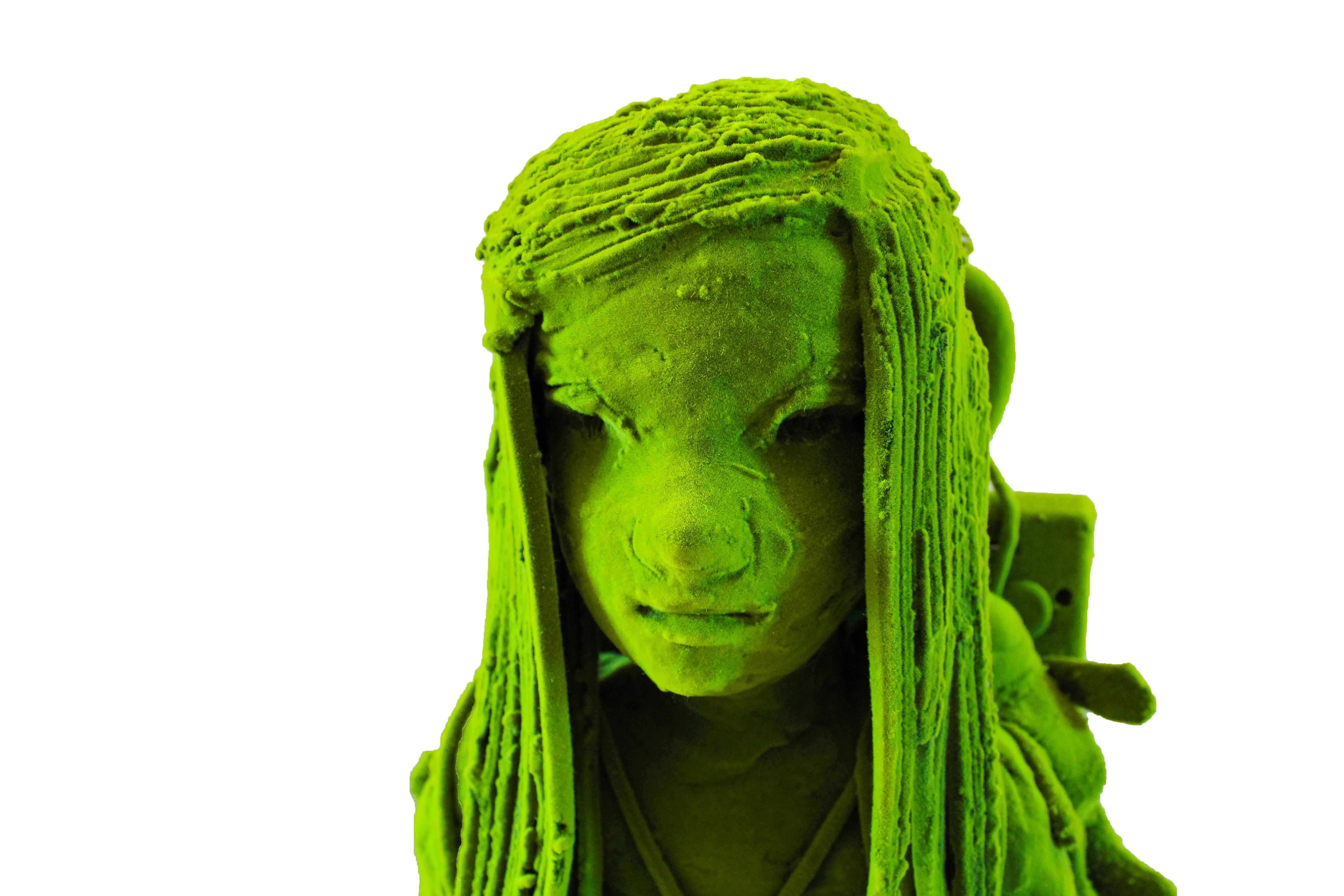 Modern Moss Girl Sculpture by Kim Simonsson, circa 2020, Finland
