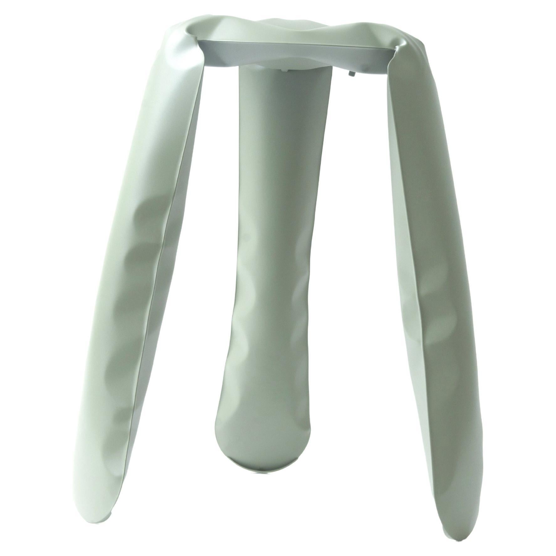 Moss Gray Steel Kitchen Plopp Stool by Zieta For Sale