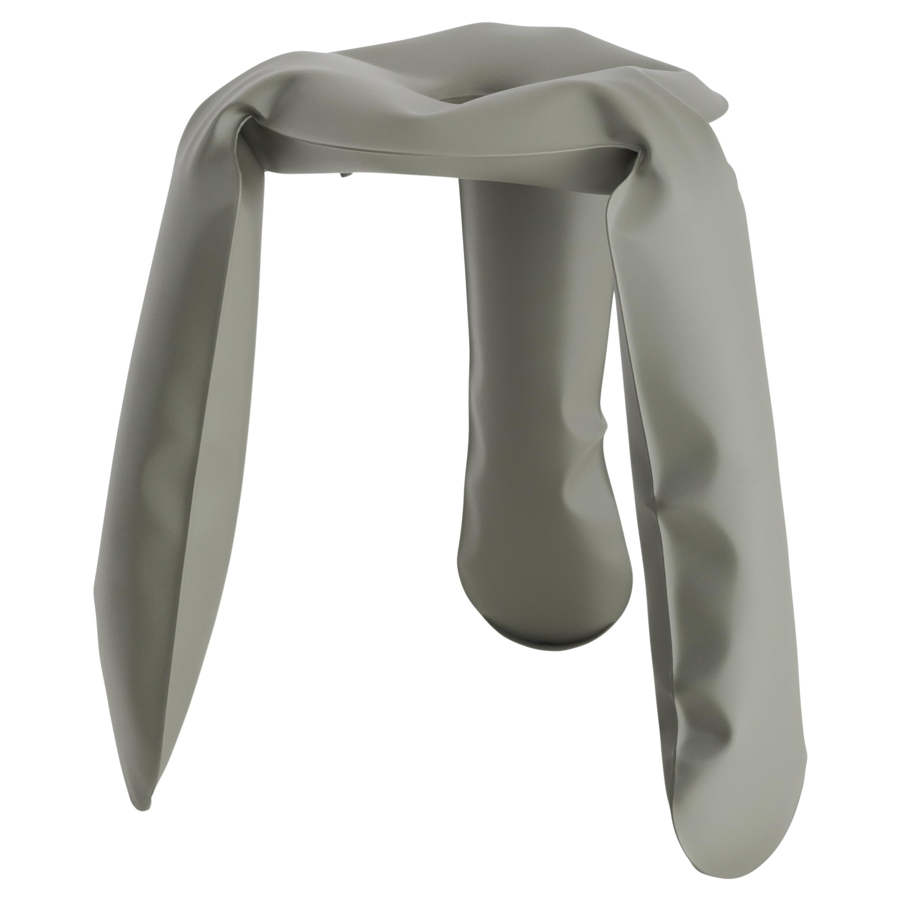 Tabouret Plopp standard en acier gris mousse de Zieta