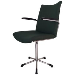 Retro Moss Green Desk Chair, Model 3314 by de Wit  Schiedam, 1960s