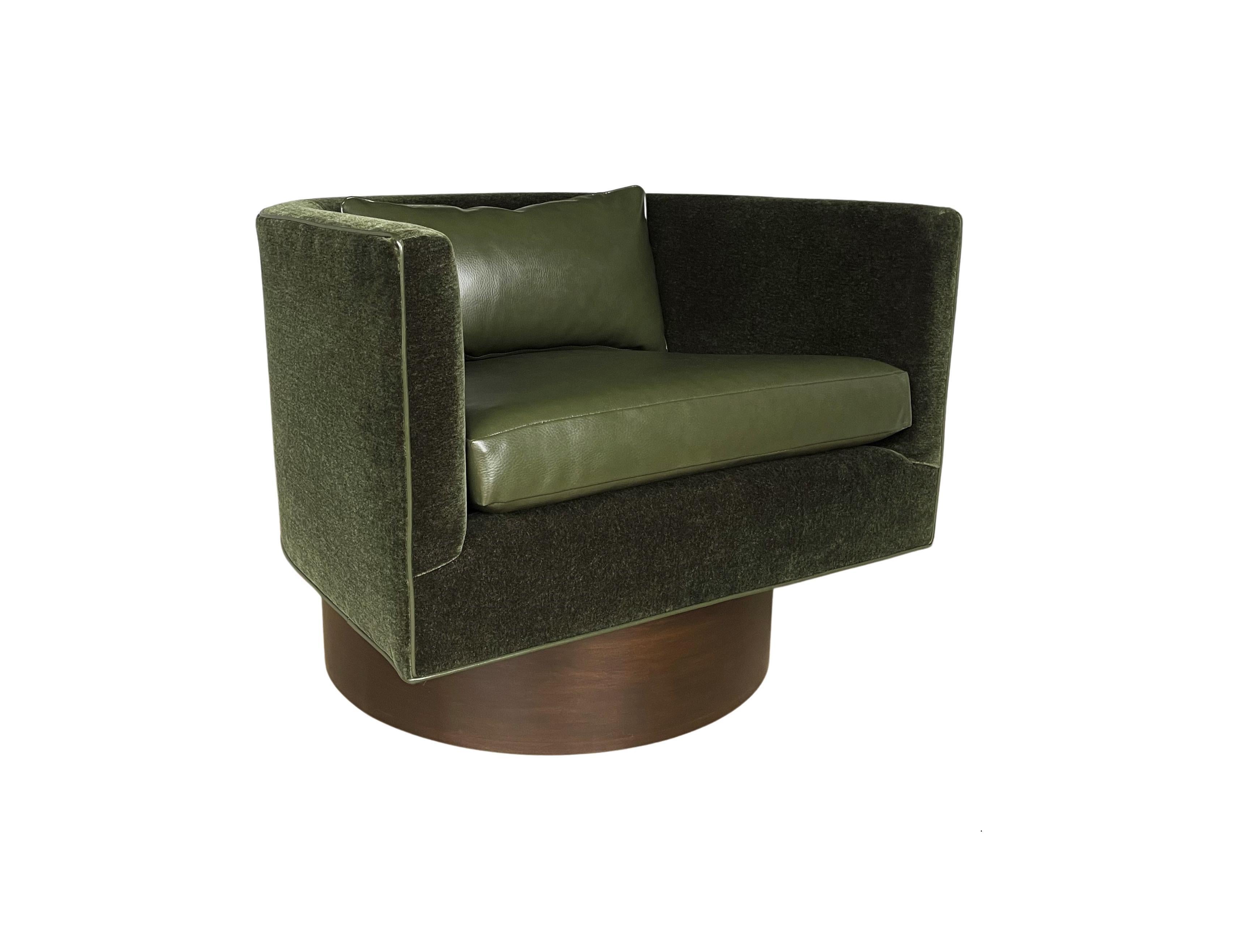 moss green swivel chair