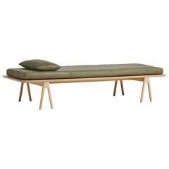 Moss Green Oak Level Daybed with Pillow by Msds Studio
