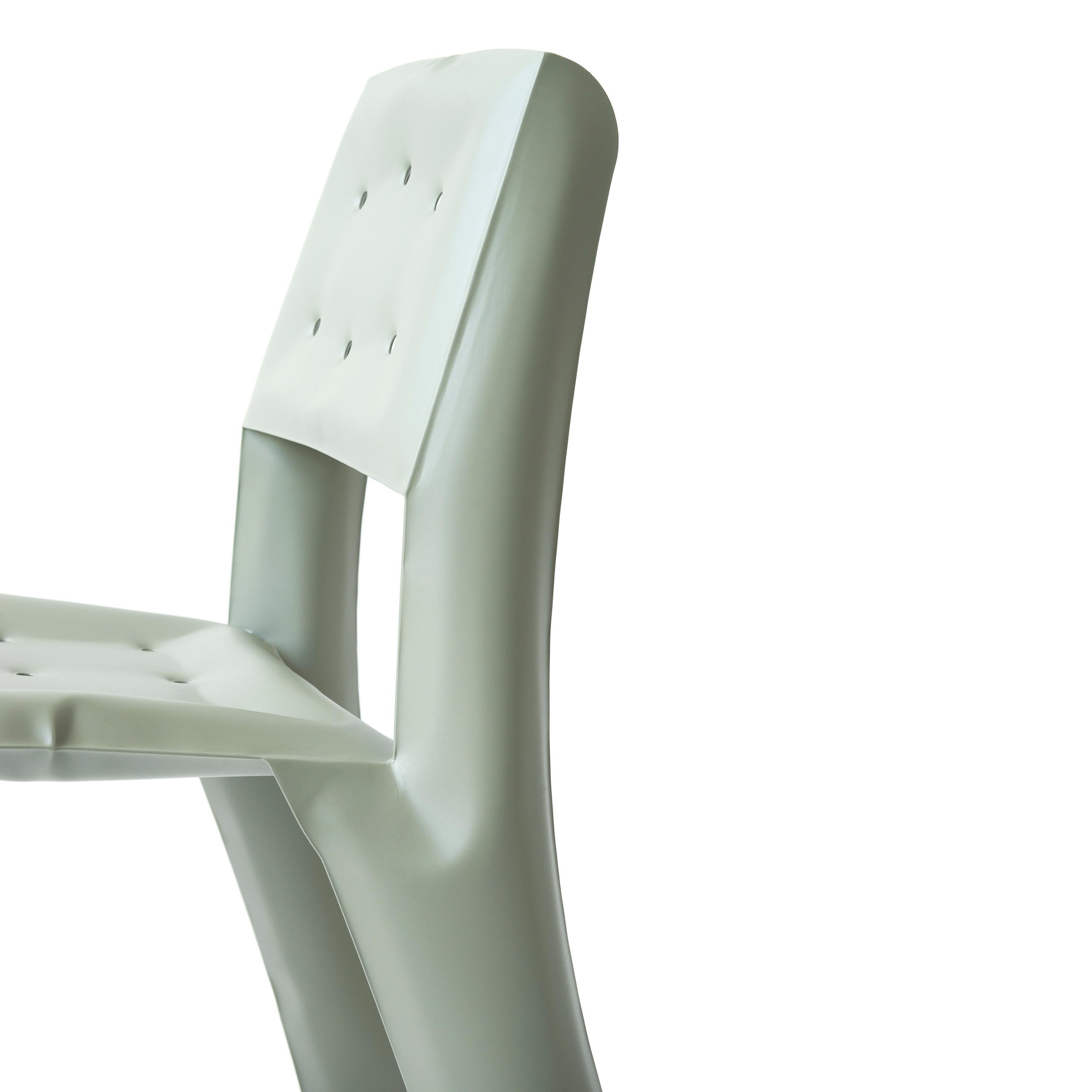 Contemporary Moss Grey Aluminum Chippensteel 0.5 Sculptural Chair by Zieta For Sale