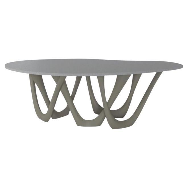 Moss Grey Concrete Steel Sculptural G-Table by Zieta For Sale