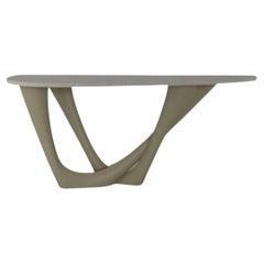 Moss Grey G-Console Duo Concrete Top and Steel Base by Zieta
