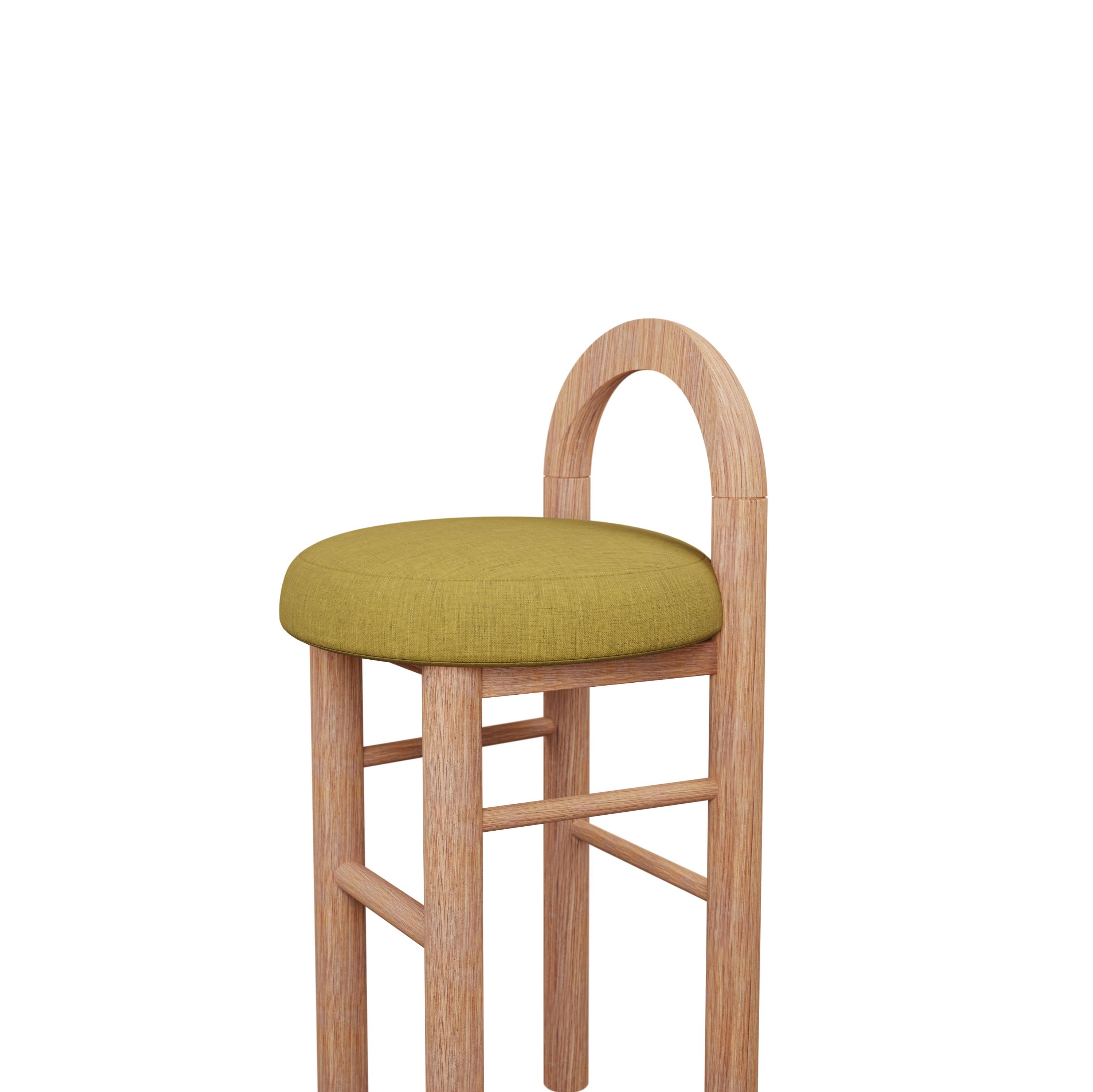Taburete de cocina Musgo U en tejido liso Miel hecho a mano por Murmurio en Nuevo estado para la venta en Lordelo, PT