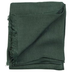 Moss Linen Classic Handwoven Artisanal Scarf 