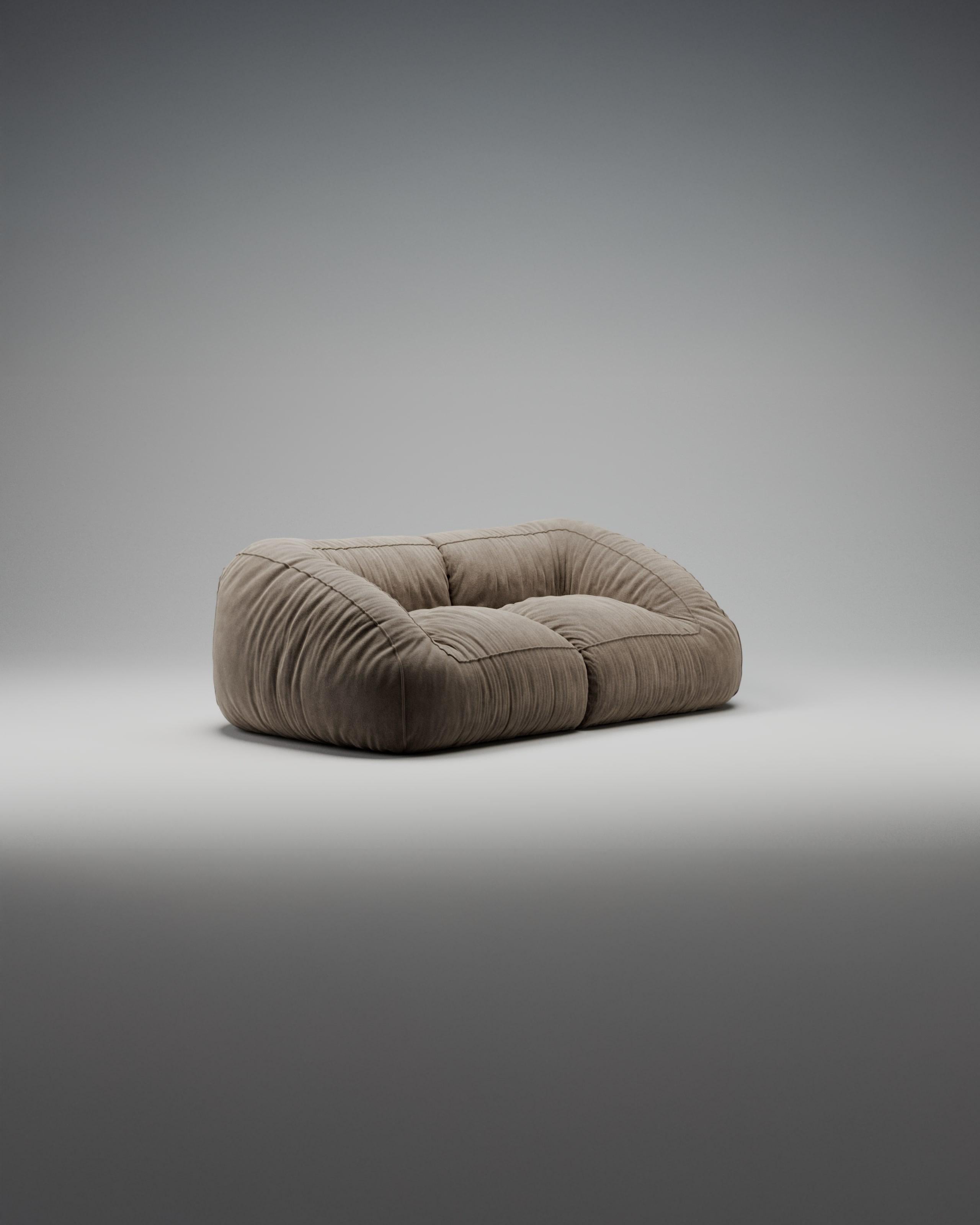Contemporary Moss Modular Sofa C001 - Sancho col. 030 (or any Fabric cat. A) For Sale