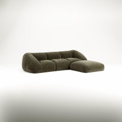 Moss Modular Sofa C004 & ottoman large - Nabuk col. Salvia