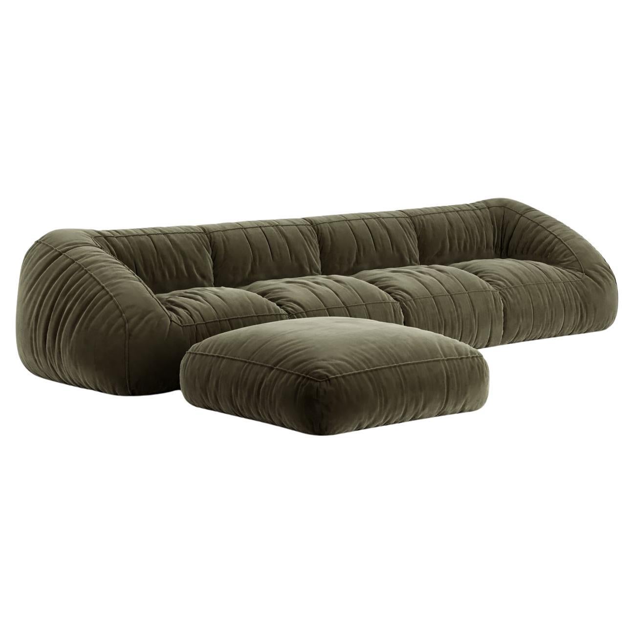Moss Modular Sofa C005
ottoman - Nabuk col. Salvia (or any Leather cat. A)