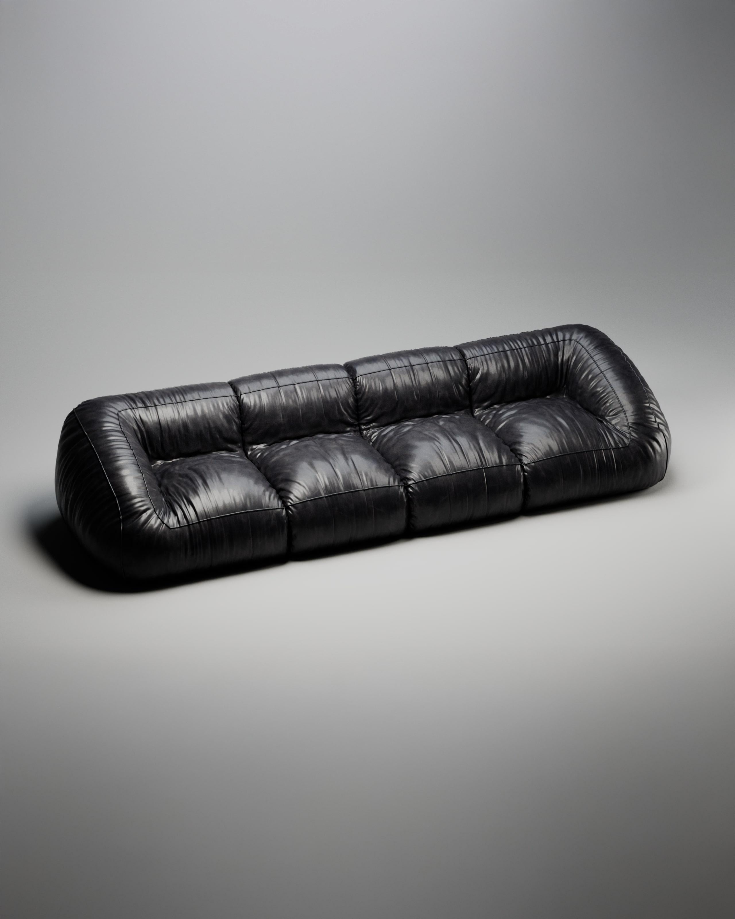 Moss Modular Sofa C005 - Leather col. Sequoia 027 (or any Leather cat. A) in vendita 3
