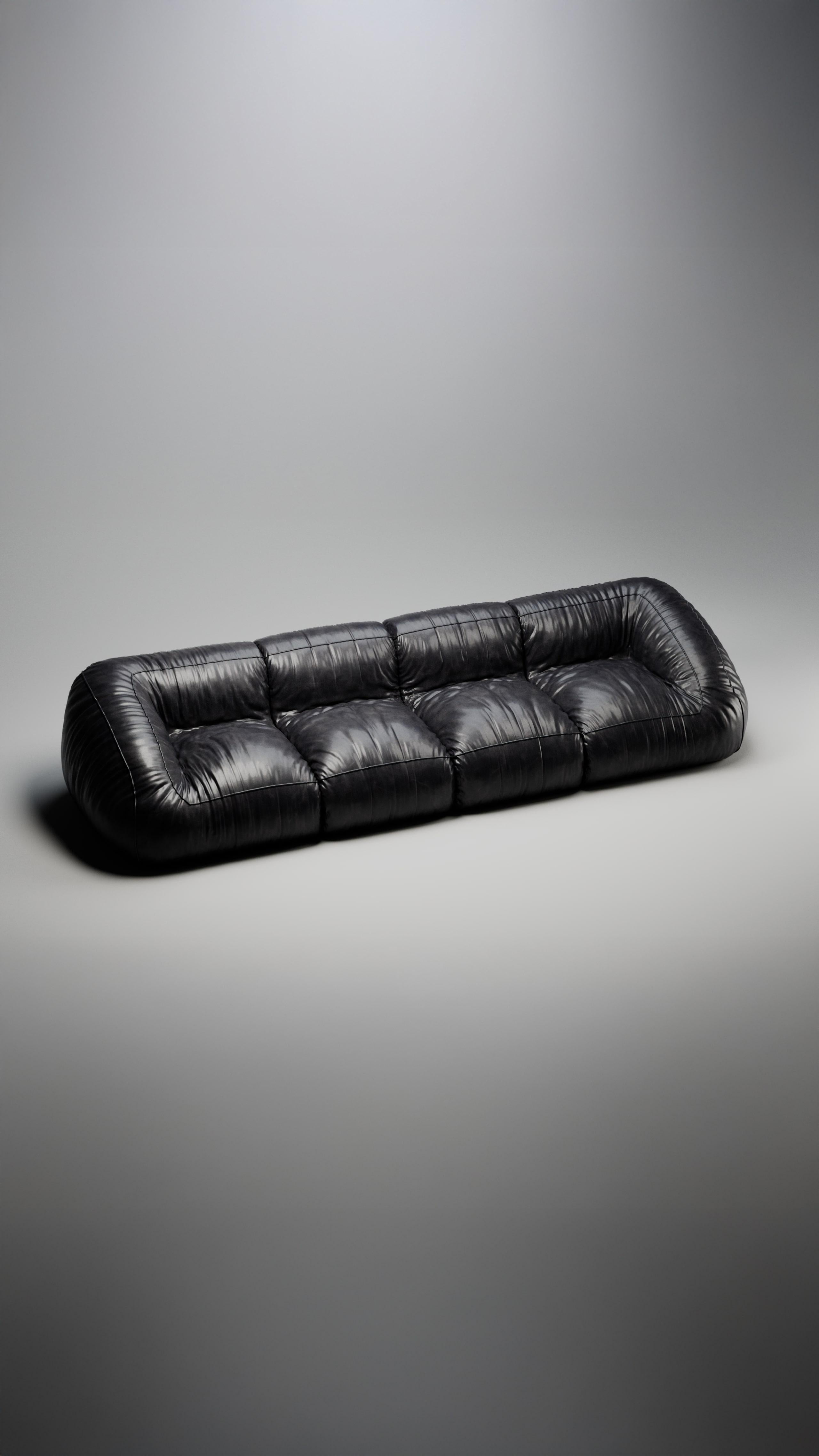 Moss Modular Sofa C005 - Leather col. Sequoia 027 (or any Leather cat. A) in vendita 4