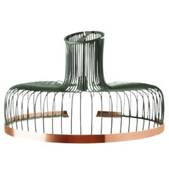 Moss New Spider Suspension Lamp with Copper Ring by Dooq